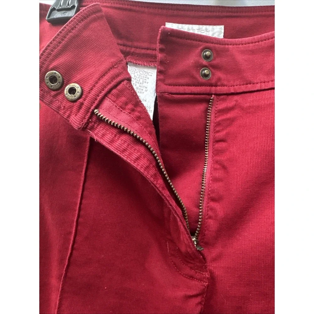 Jones New York Corduroy Pants Trousers Women's‎ Size 12 Red Stretch Ribbed